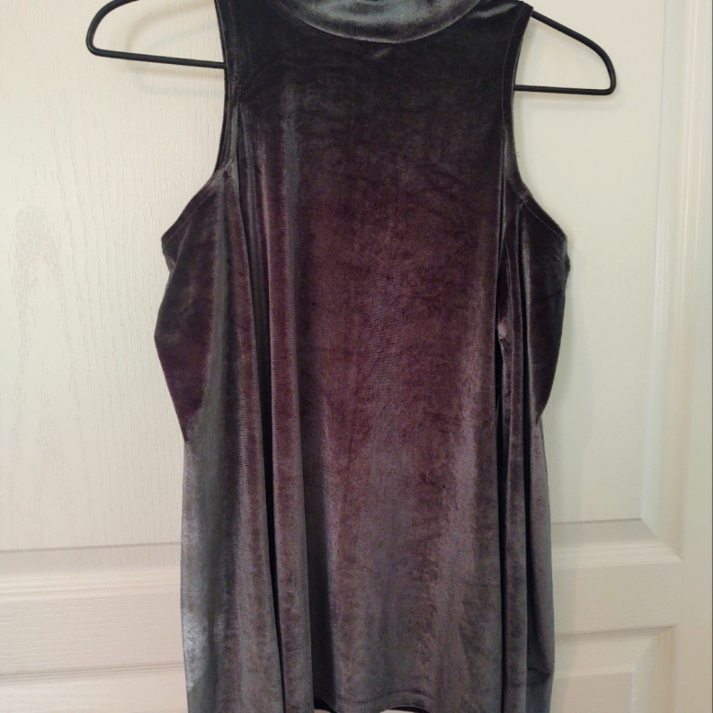 Gorgeous deep green velour top
